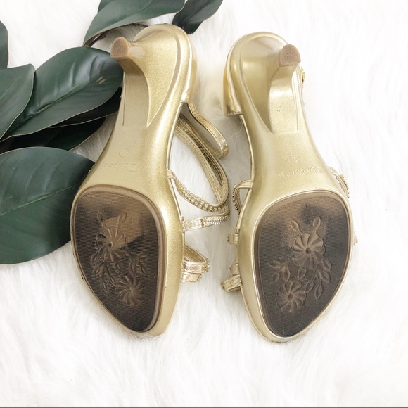 Delicacy | Gold Rhinestone Heels - Picture 6 of 6